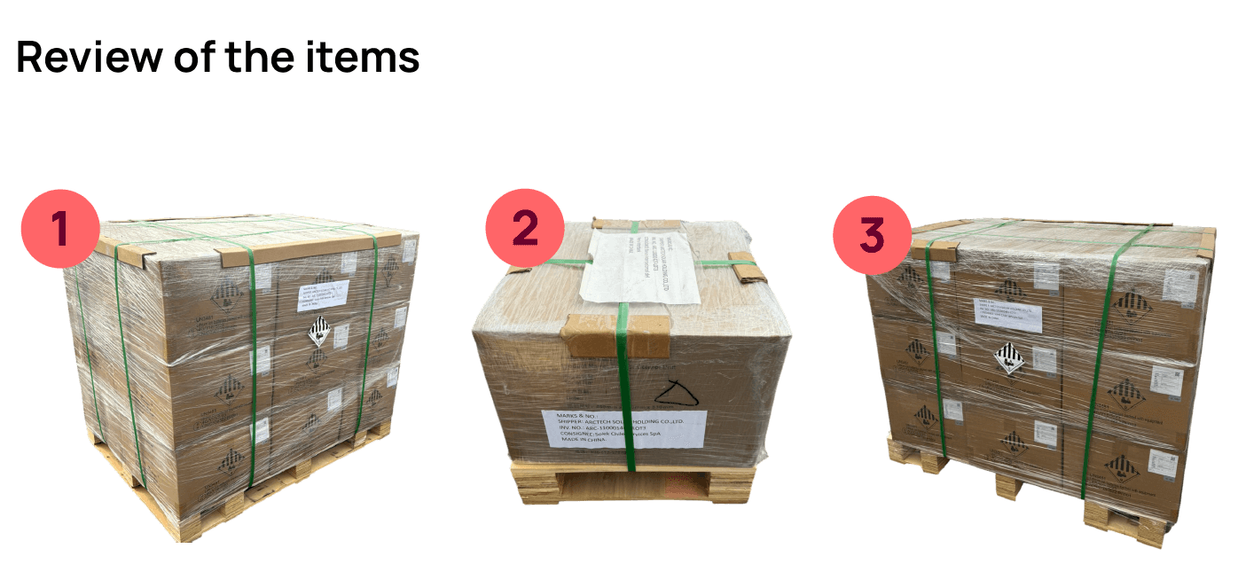 Detailed verification of imported supplies